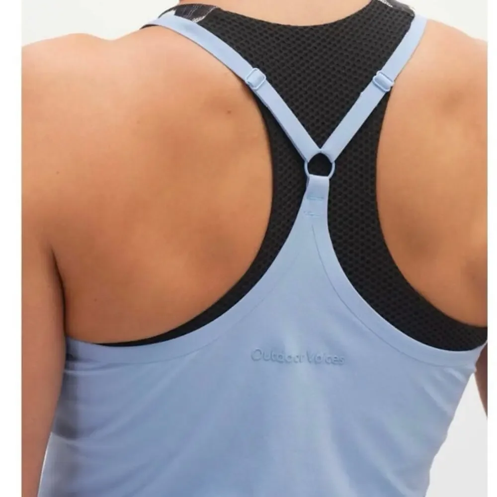 Outdoor Voices Exercise Dress Sz XS Built-In Shorts and Bra NWT blue black green - Picture 8 of 13